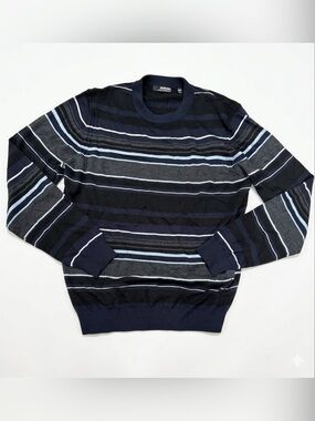 Murano Modern Performance Men’s Striped Crewneck Sweater - M